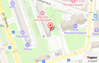 Центральная городская библиотека, г. Реутов на карте