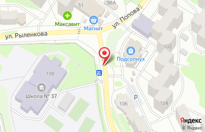 Щиты 3х6 от Север на улице Попова на карте