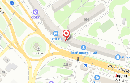 101 kurtka на улице Суворова на карте