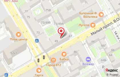 Магазин цветов Цветкофф в Василеостровском районе на карте