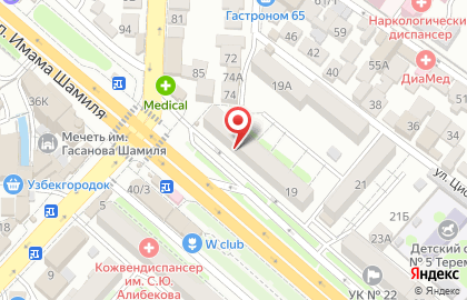 Стоматологическая клиника Юнидент на проспекте Имама Шамиля на карте