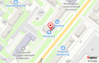 Федеральная сеть магазинов экипировки и снаряжения БлокПОСТ в Заводском районе на карте
