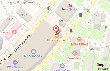 Кофейня Шоколадница в Москве на карте