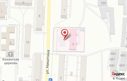 Центральная городская больница на улице Никитина на карте