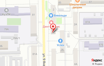Агентство ритуальных услуг Стикс на улице 9 Января на карте