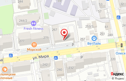 Юридический кабинет Исаева на улице Мира на карте