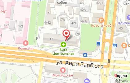 СберБанк на улице Анри Барбюса на карте