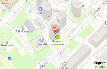 Аптека Планета здоровья на Центральном бульваре в Орехово-Зуево на карте