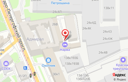 Апарт-отель Нарва на Старо-Петергофском проспекте на карте