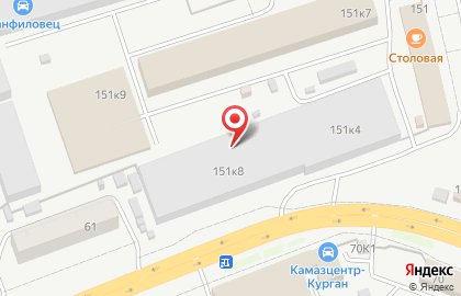 Курганский мясокомбинат на Омской улице на карте