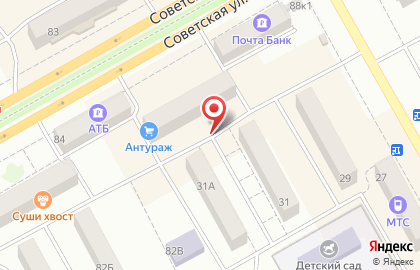 Вариант на Советской улице на карте