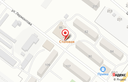 Столовая По-домашнему на улице Лермонтова на карте