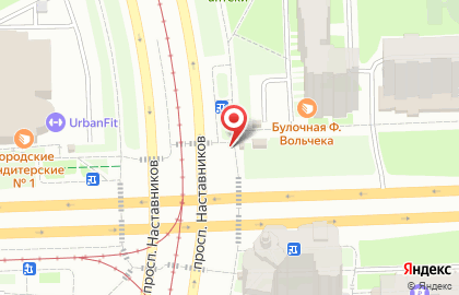 Киоск по продаже фруктов и овощей в Красногвардейском районе на карте