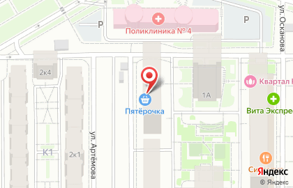 Супермаркет Пятёрочка в Советском районе на карте