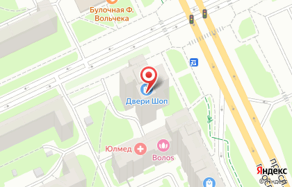 Магазин Двери шоп на проспекте Большевиков на карте