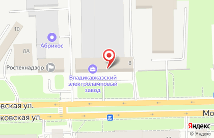 Компания по аренде помещений Владикавказский электроламповый завод на карте