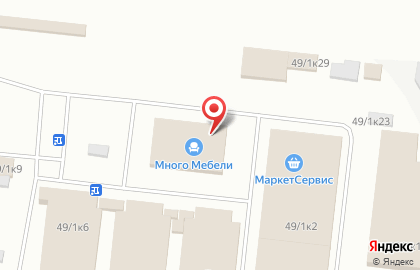 Мебельная компания Е1 на площади Сибиряков-Гвардейцев на карте