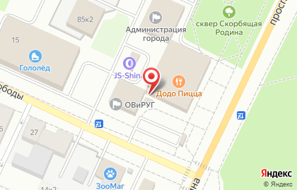 Переход на проспекте Ленина на карте