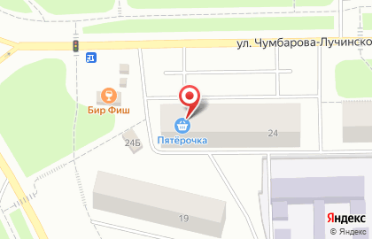 Супермаркет Дикси на улице Чумбарова-Лучинского на карте