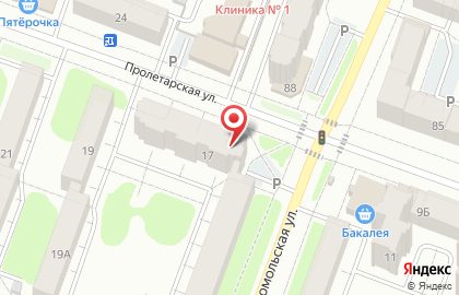 Магазин фруктов и овощей на Пролетарской улице на карте