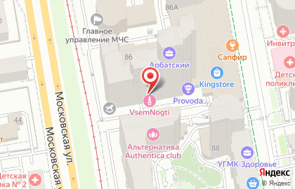 Детский сад-школа Согласие на Московской улице на карте