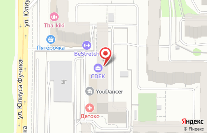 Стоматология Хэппи Дент на улице Юлиуса Фучика на карте