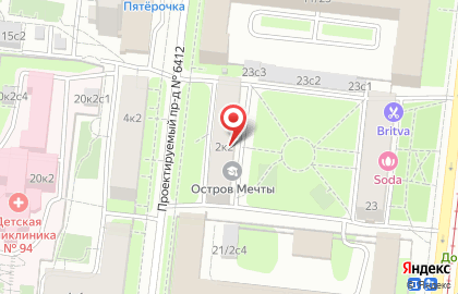 Дворец творчества детей и молодежи Остров Мечты на метро Тушинская на карте