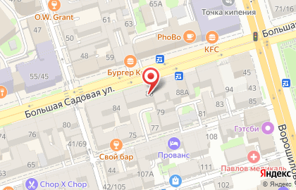 Юго-Западный банк Сбербанка России на Большой Садовой улице, 86 на карте