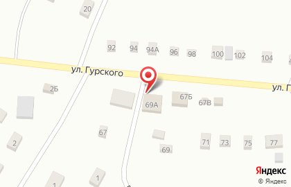 Магазин продуктов на ул. Гурского, 67а на карте