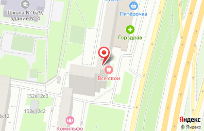 Диана на улице Академика Янгеля (ш Варшавское) на карте