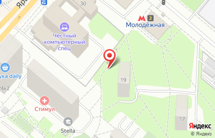 Киоск печатной продукции АМО-Пресс на Ельнинской улице на карте