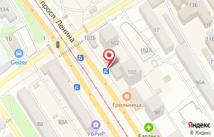 Пекарня Хлеббери в Октябрьском районе на карте