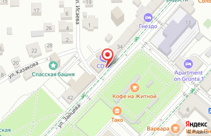 Служба доставки и логистики Сдэк на улице Зайцева на карте