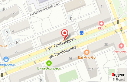 Венеция на улице Грибоедова на карте