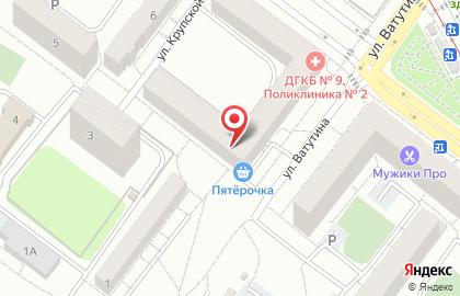 Супермаркет Пятёрочка на улице Миномётчиков на карте