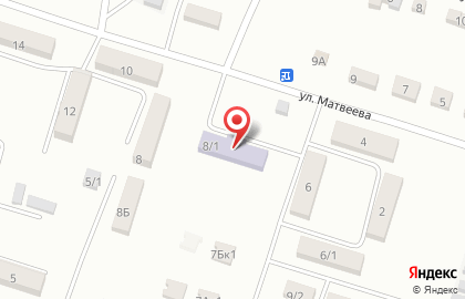 Пансионат Почта России, АО на улице Матвеева на карте