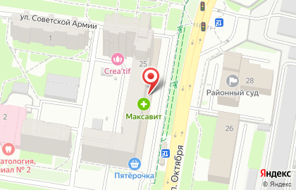 Магазин одежды Любимый в Автозаводском районе на карте
