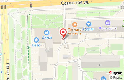 Ателье Модистка на Пролетарской улице на карте