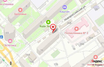 Магазин хлебобулочных изделий Пекарь на Новороссийской улице на карте