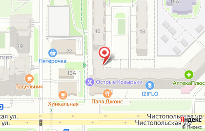 Служба доставки роллов и пиццы Инари на улице Абсалямова на карте