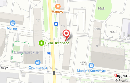 Продуктовый магазин Елочка на улице Данилы Зверева на карте