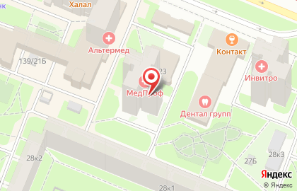 Медицинский центр М.Проф на проспекте Просвещения на карте