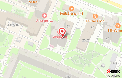Медицинский центр МедПроф на проспекте Просвещения на карте