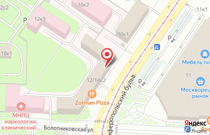 Столы+Стулья на Симферопольском бульваре на карте