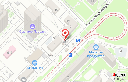 Магазин фруктов и овощей на Оловозаводской улице на карте