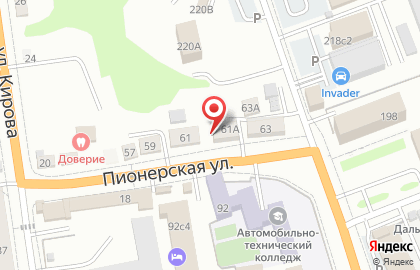 Федеральная аккумуляторная сеть АккуЗон на Пионерской улице на карте