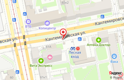 Киоск по продаже печатной продукции Пресса на Кантемировской улице на карте