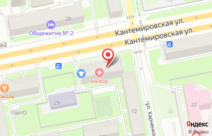 Медицинская компания Инвитро около м. Лесная на карте