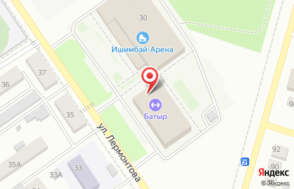 Физкультурно-оздоровительный комплекс Батыр на улице Лермонтова на карте