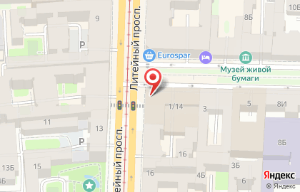 Школа танцев Movimiento на метро Чернышевская на карте